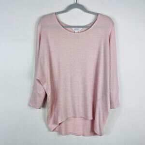 Market & Spruce Size Medium Ansell Scoop Neck Dolman Knit Top Pink